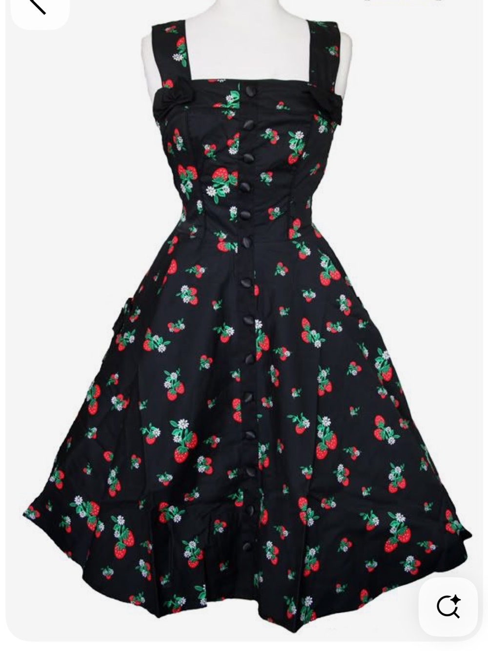 Hell Bunny Isobel Dress in Strawberry Print (L)